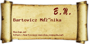 Bartovicz Mónika névjegykártya